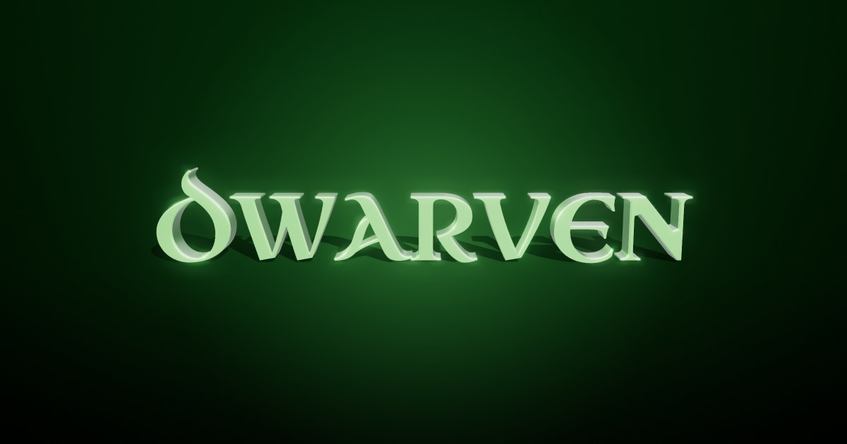 Dwarven 3D text effect