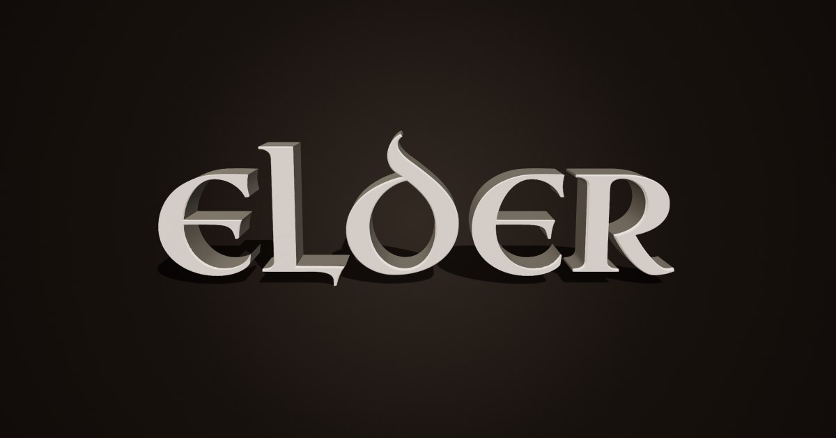 Elder 3D text effect