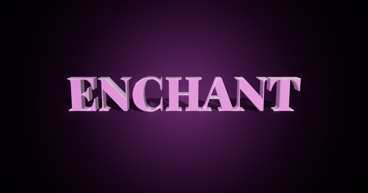 Enchant 3D text effect