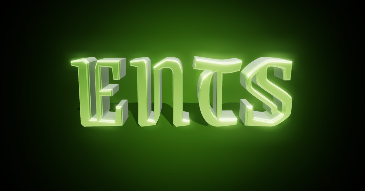 Ents 3D text effect