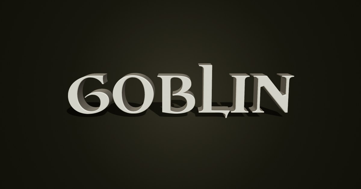 Goblin 3D text effect
