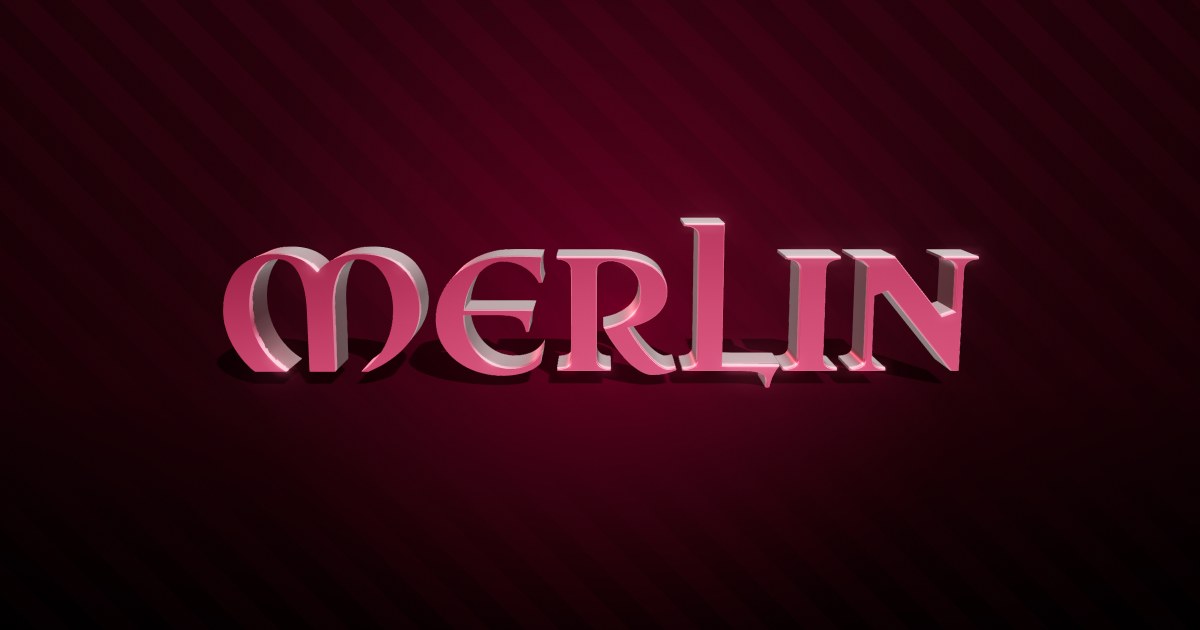 Merlin 3D text effect