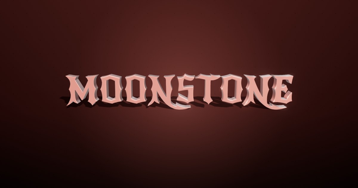 Moonstone 3D text effect