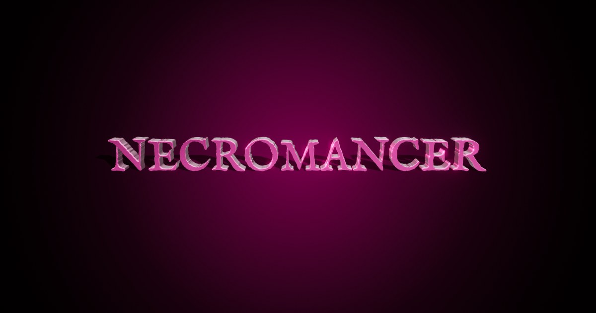 Necromancer 3D text effect