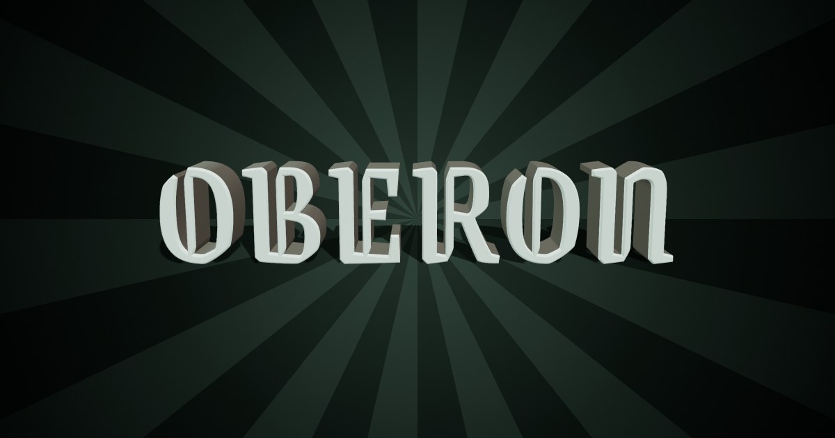 Oberon 3D text effect