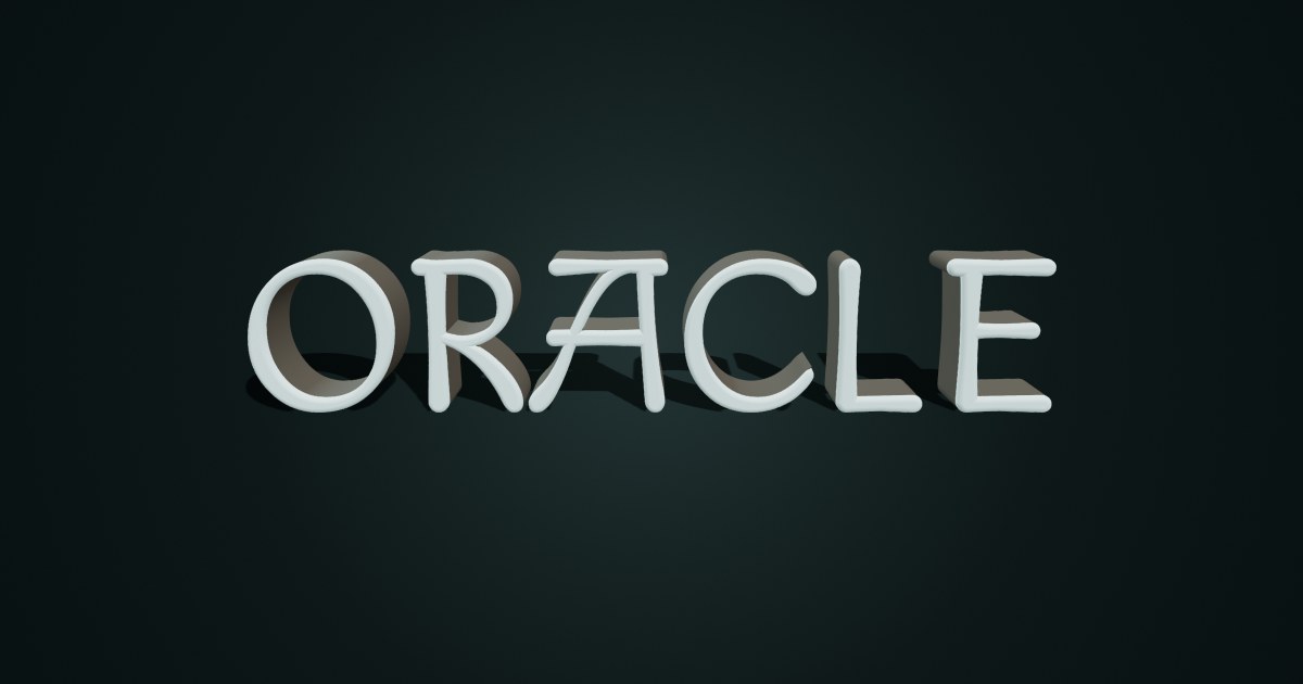 Oracle 3D text effect