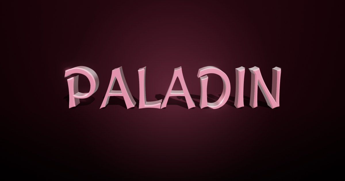 Paladin 3D text effect