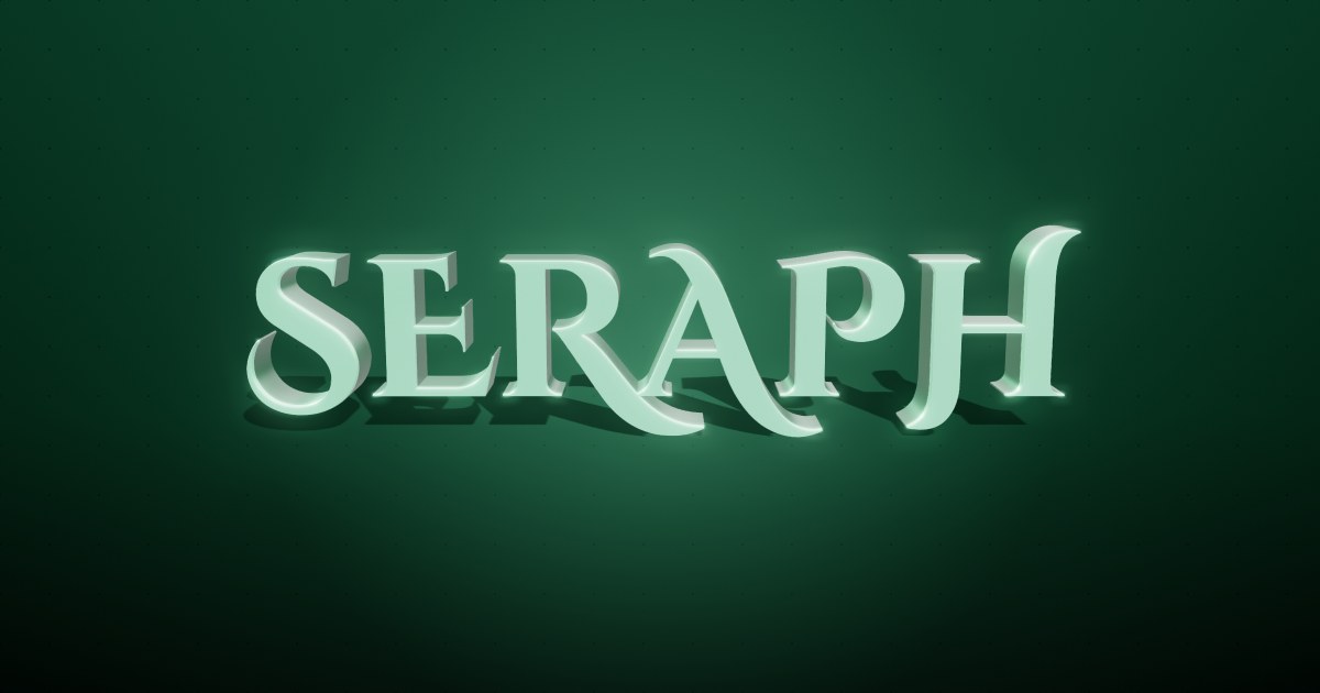 Seraph 3D text effect