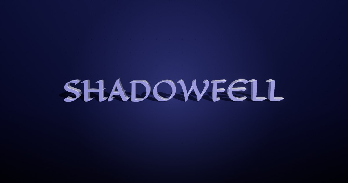 Shadowfell 3D text effect