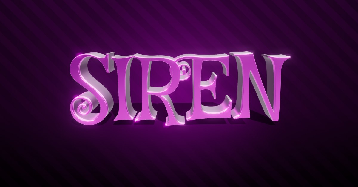 Siren 3D text effect