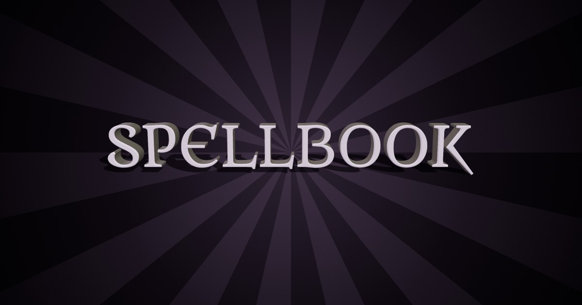 Spellbook 3D text effect