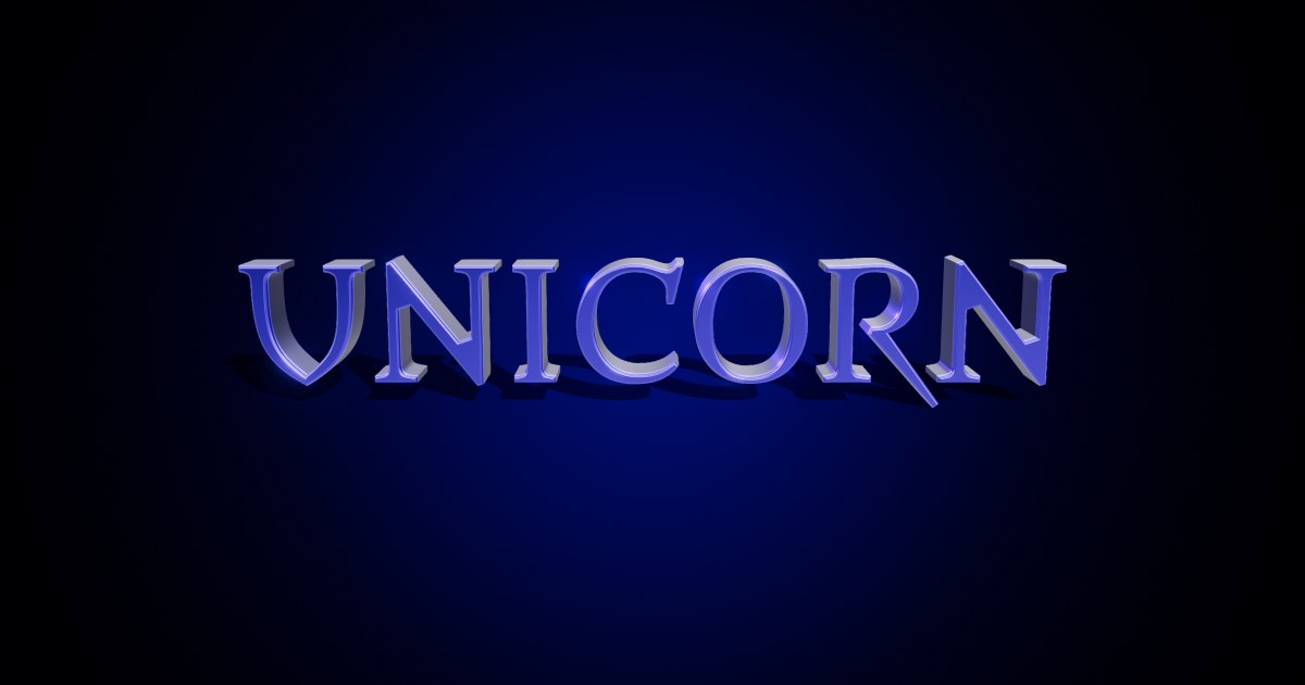 Unicorn 3D text effect