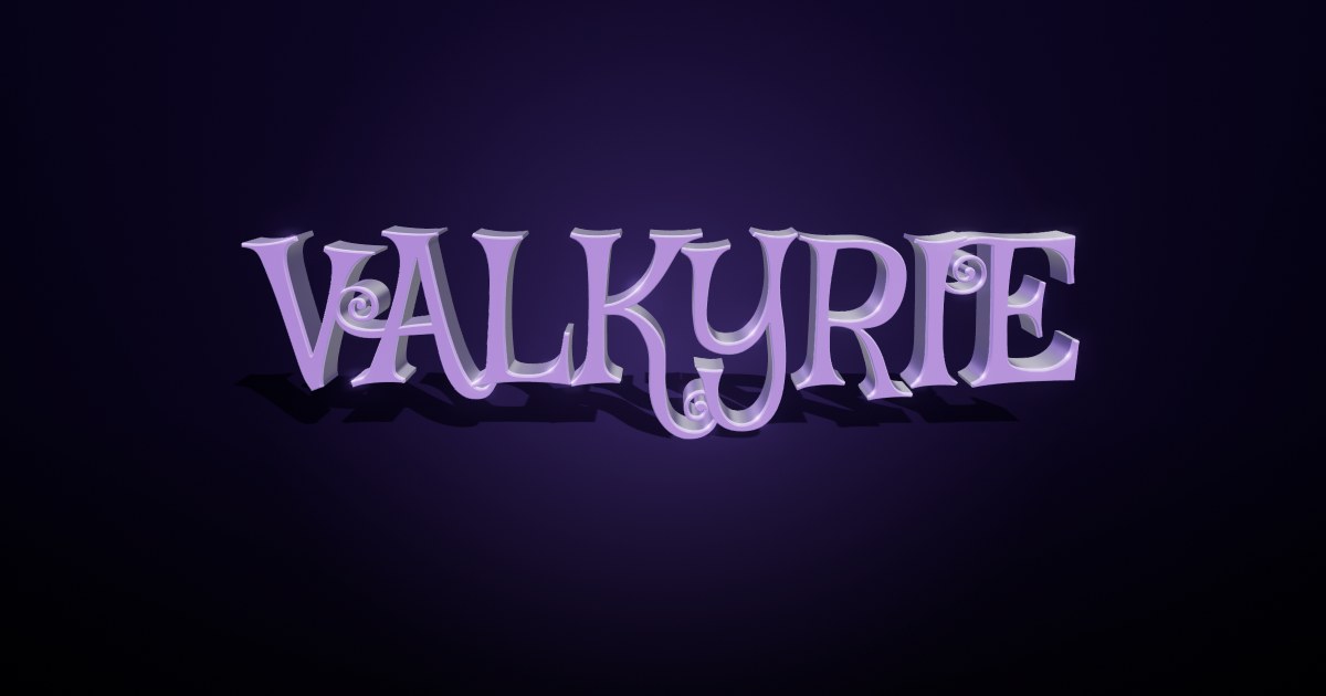 Valkyrie 3D text effect