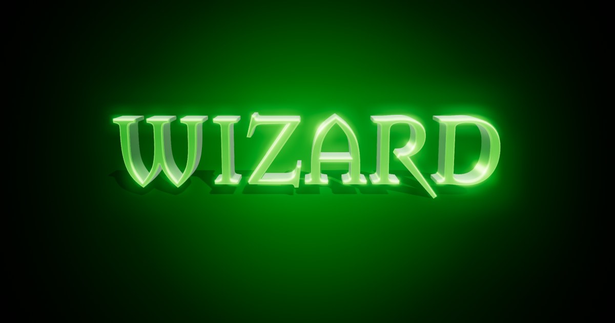 Wizard 3D text effect