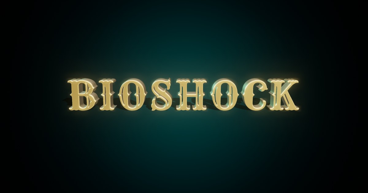 BioShock 3D text effect