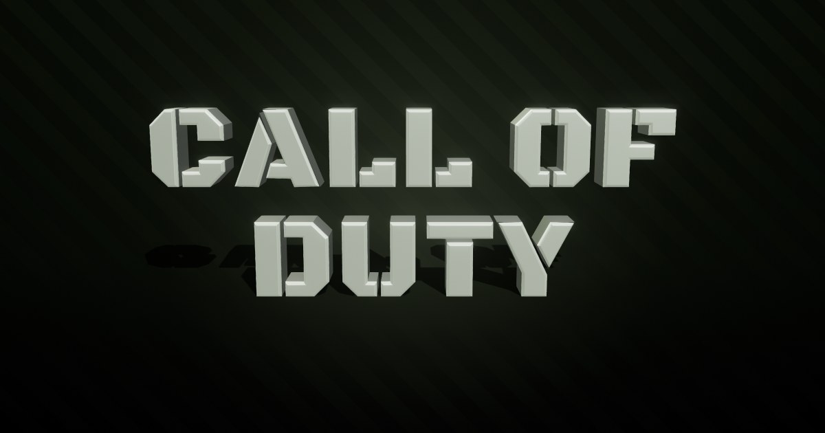 Call of Duty 3D text effect