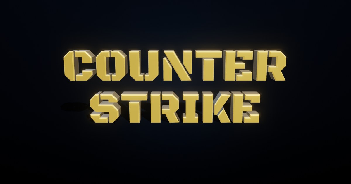 Counter-Strike 3D text effect