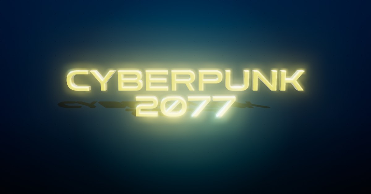 Cyberpunk 2077 3D text effect