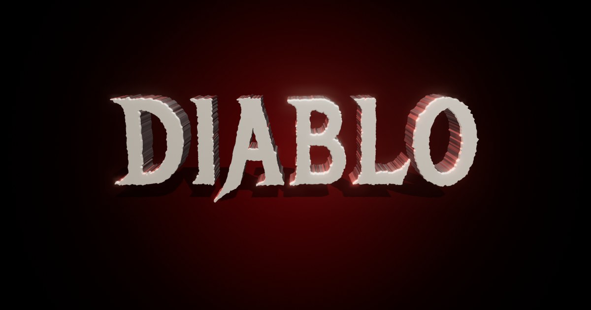 Diablo 3D text effect