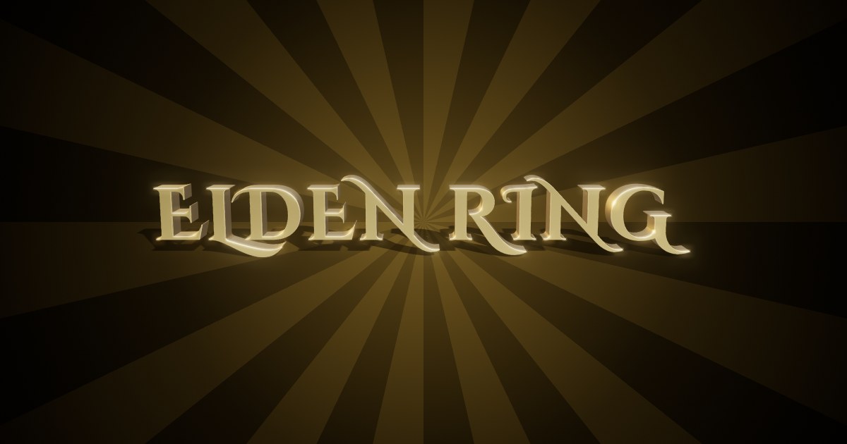 Elden Ring 3D text effect