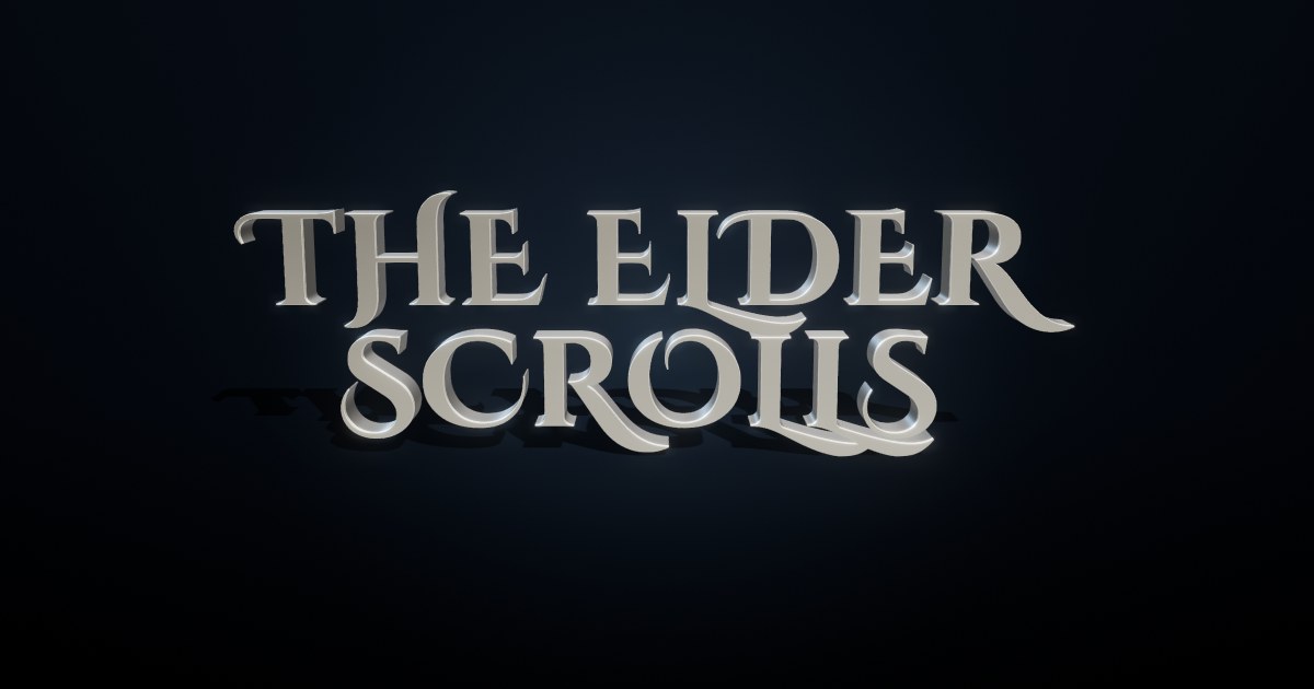 Elder Scrolls 3D text effect