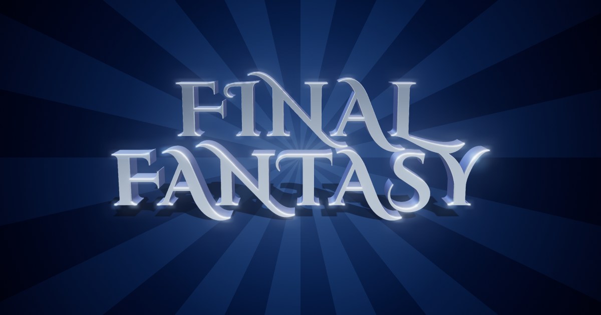 Final Fantasy 3D text effect
