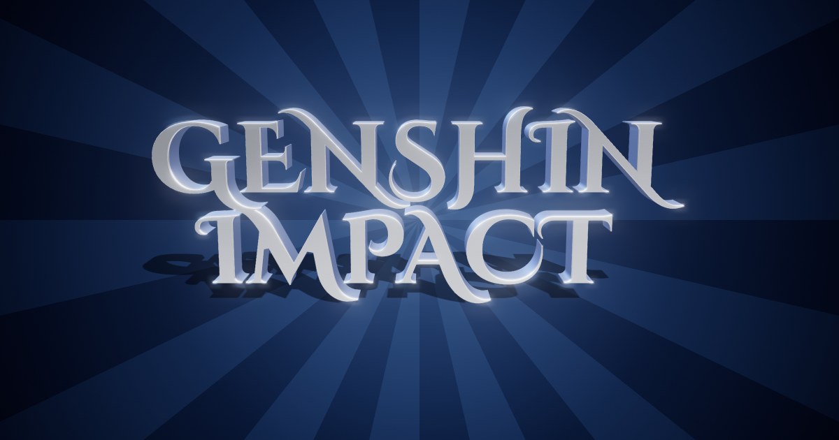 Genshin Impact 3D text effect