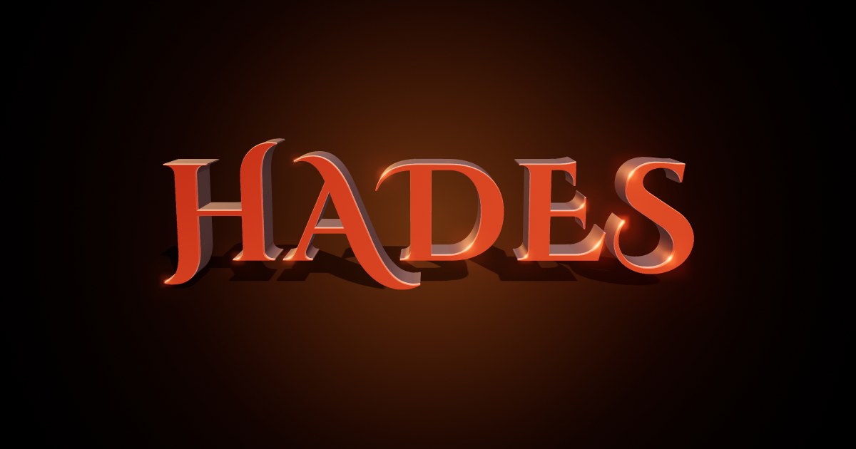 Hades 3D text effect