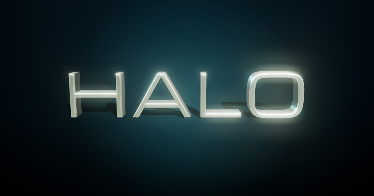 Halo 3D text effect