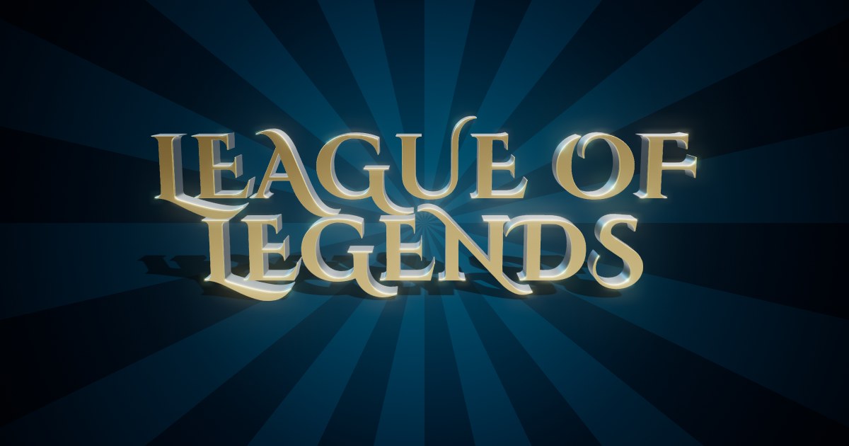 League of Legends 3D text effect