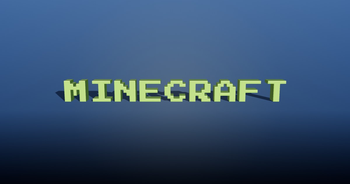Minecraft 3D text effect