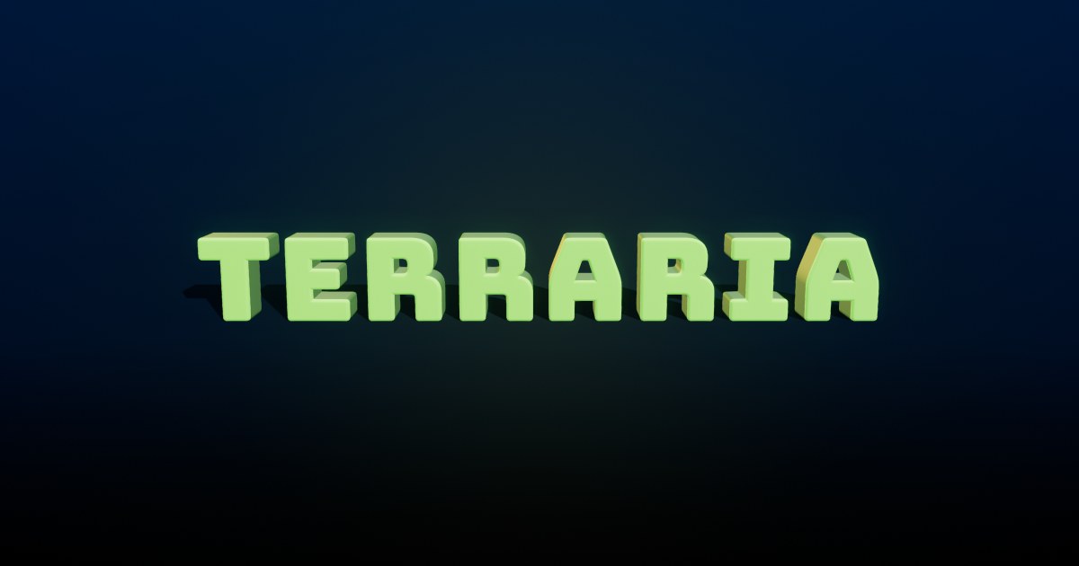 Terraria 3D text effect