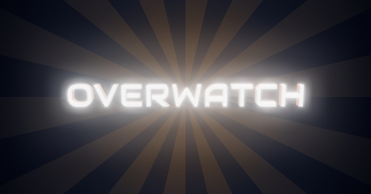 Overwatch 3D text effect