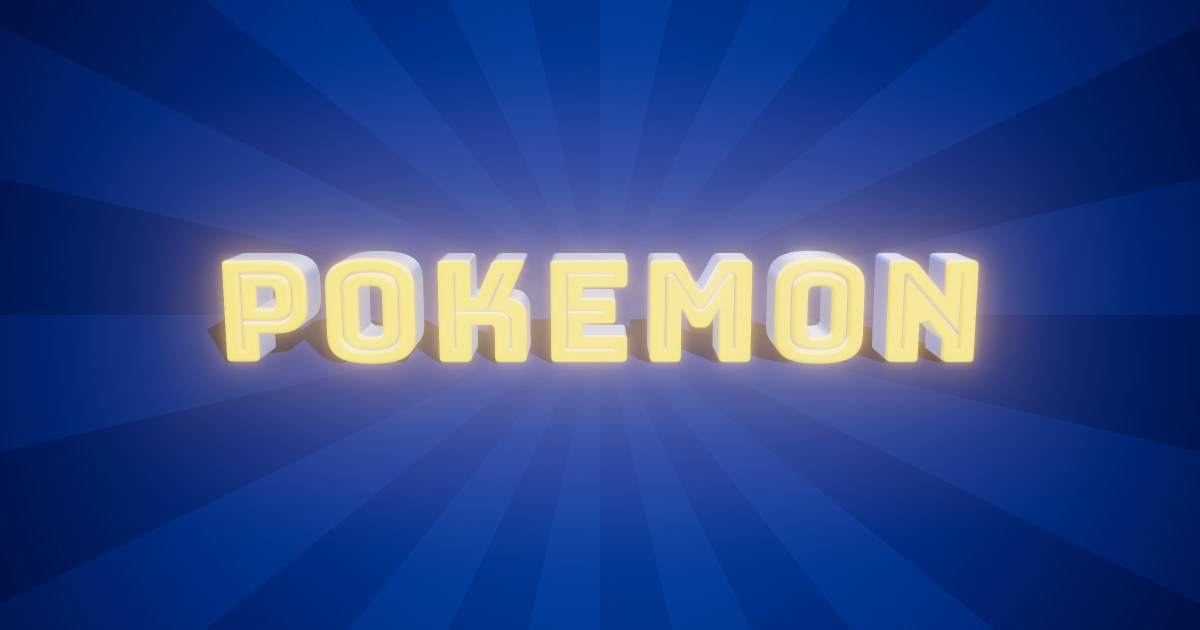 Pokemon 3D text effect