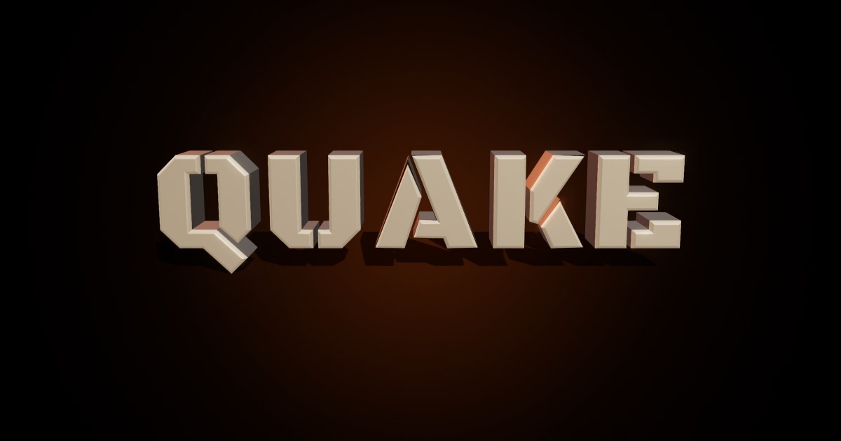 Quake 3D text effect