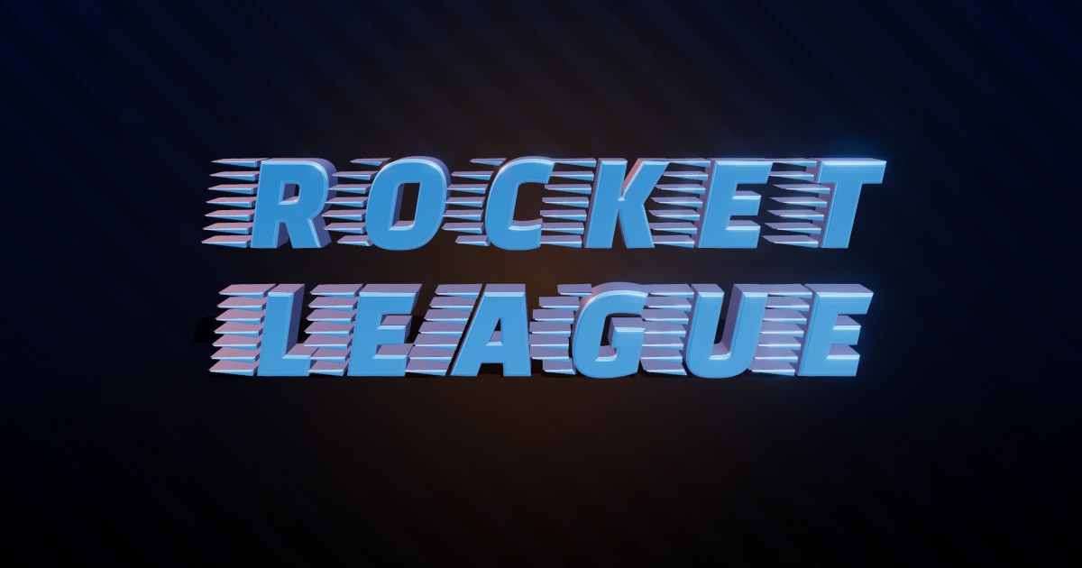 Rocket League 3D text effect