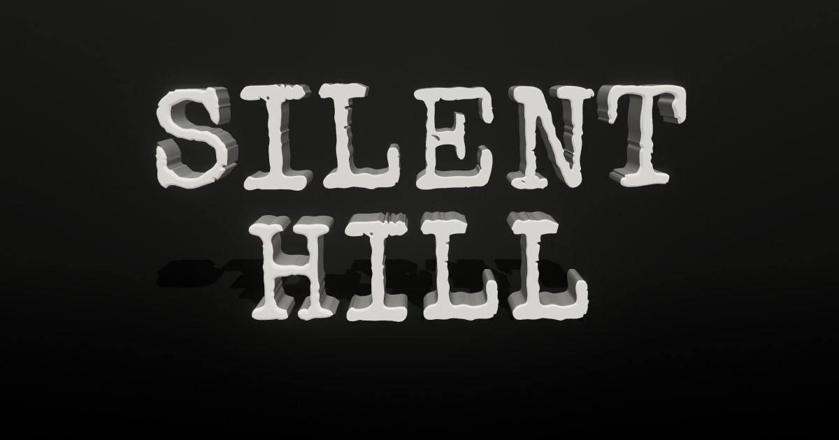 Silent Hill 3D text effect