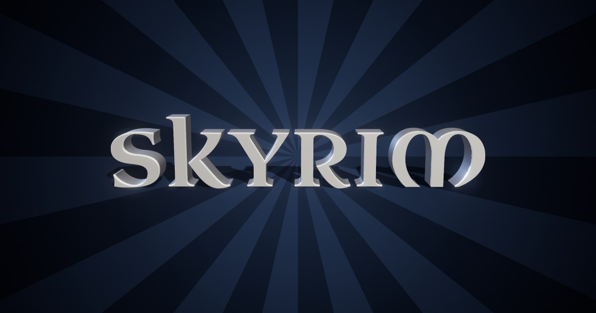 Skyrim 3D text effect
