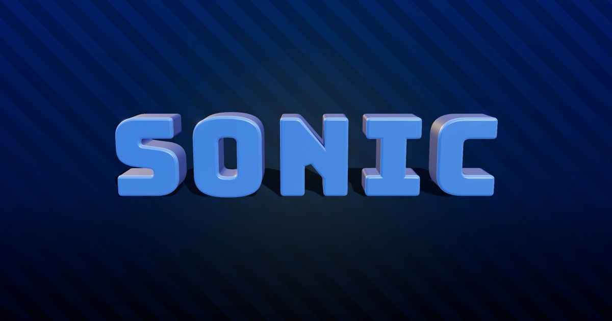 Sonic 3D text effect