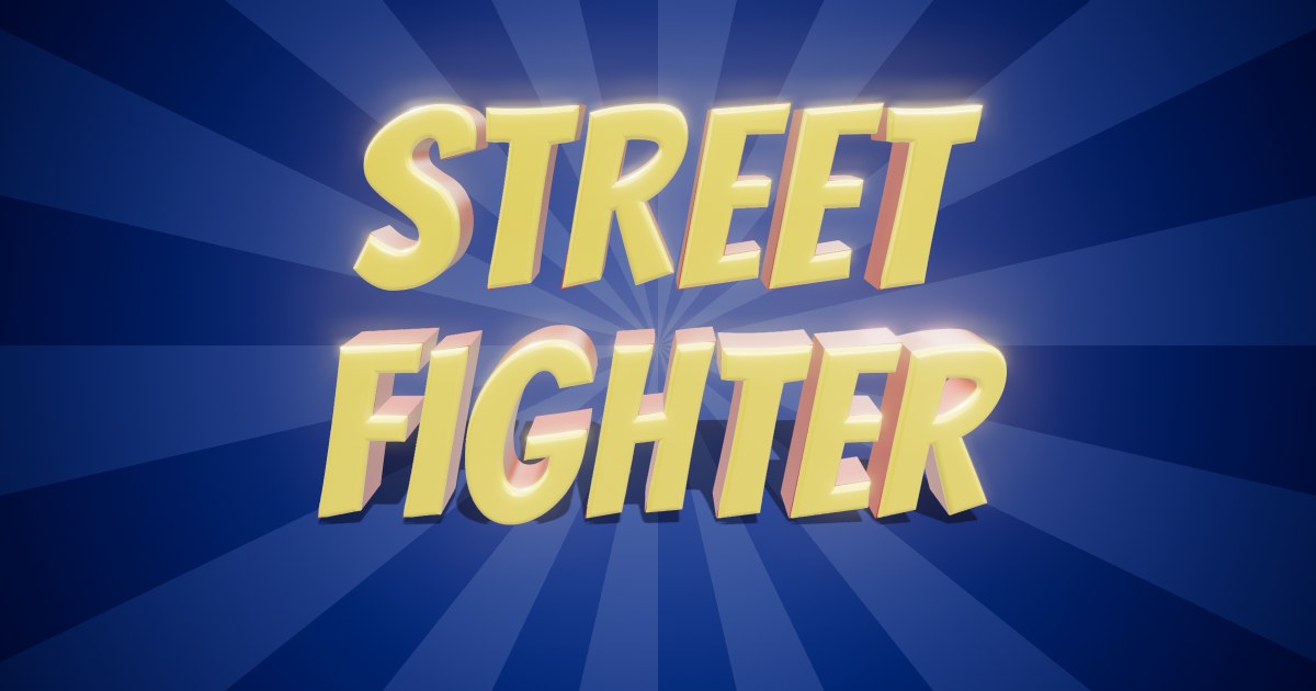 Street Fighter 3D text effect