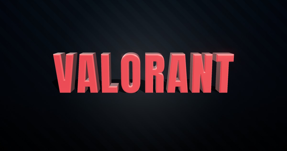 Valorant 3D text effect