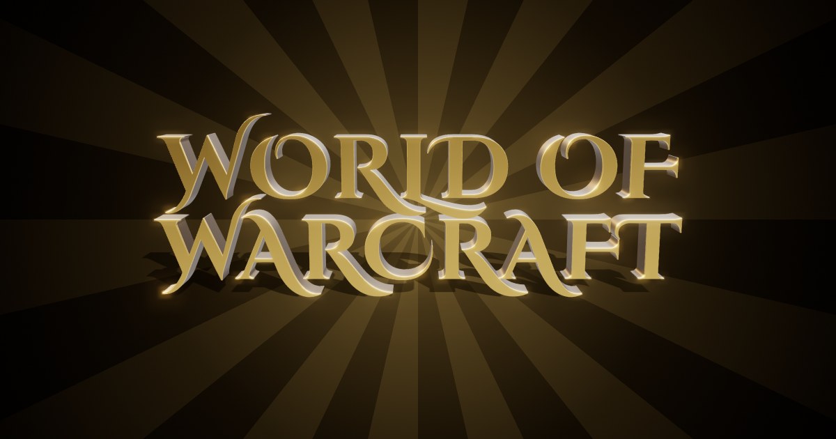 World of Warcraft 3D text effect