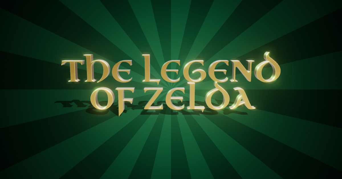 Legend of Zelda 3D text effect