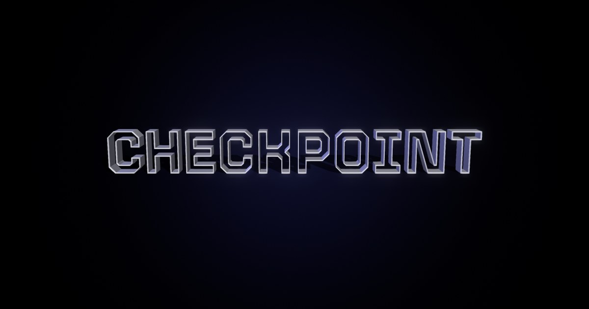 Checkpoint 3D text effect