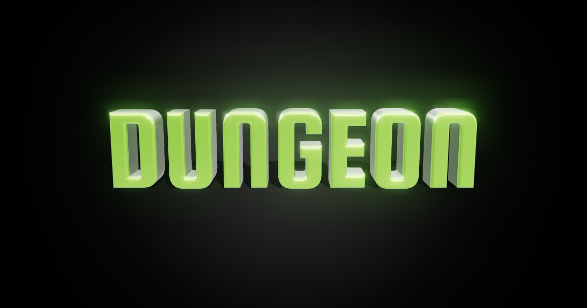 Dungeon 3D text effect