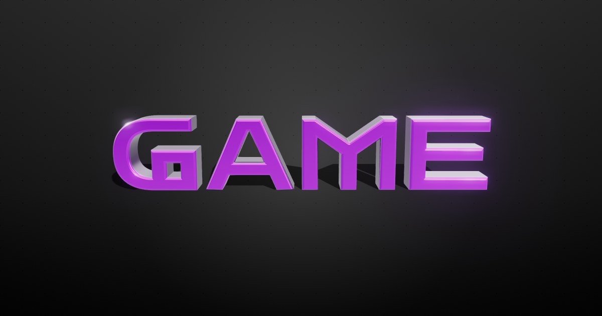 Game 3D text effect