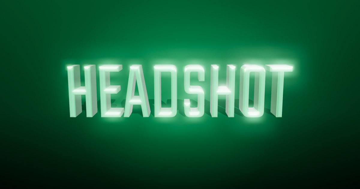 Headshot 3D text effect