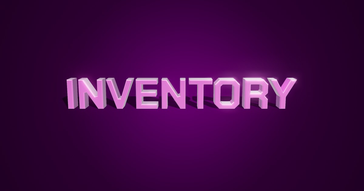 Inventory 3D text effect