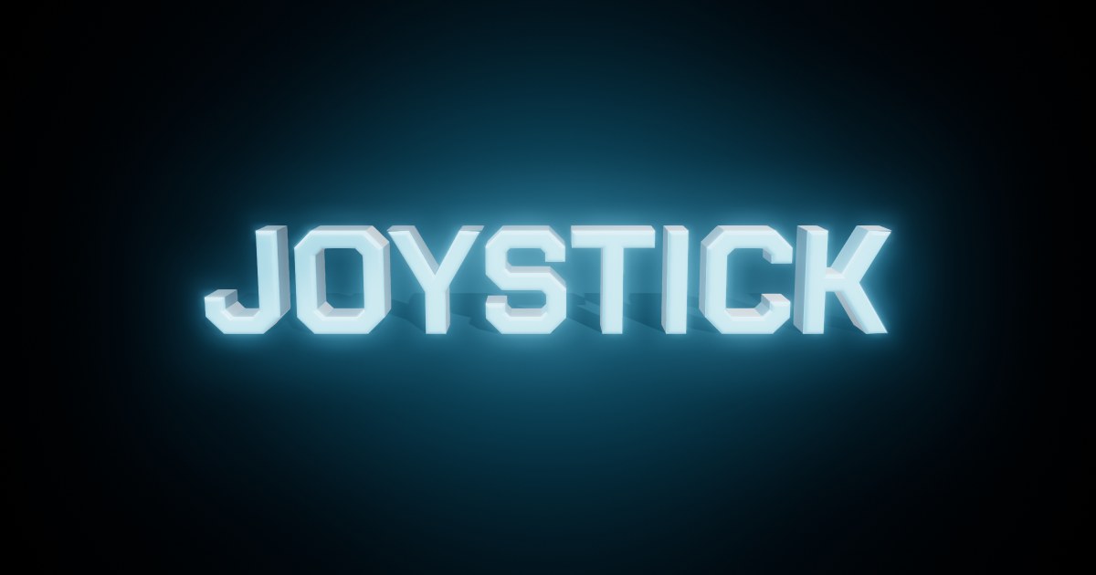 Joystick 3D text effect