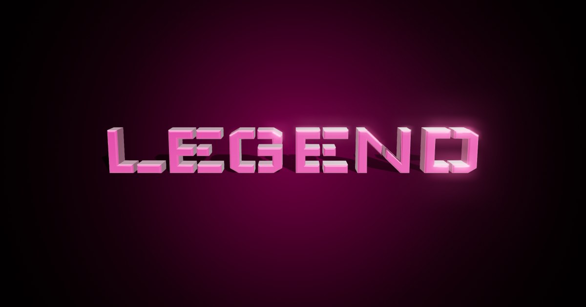 Legend 3D text effect
